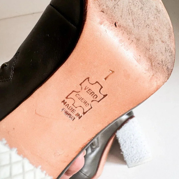 A Detacher Unique Multi Texture Ark Grey Leather Booties 7 - Picture 6 of 8